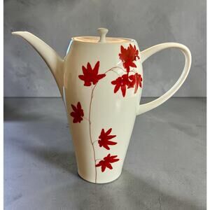 Mikasa PURE RED Porcelain Coffee Pot Server SL 134 - Retired